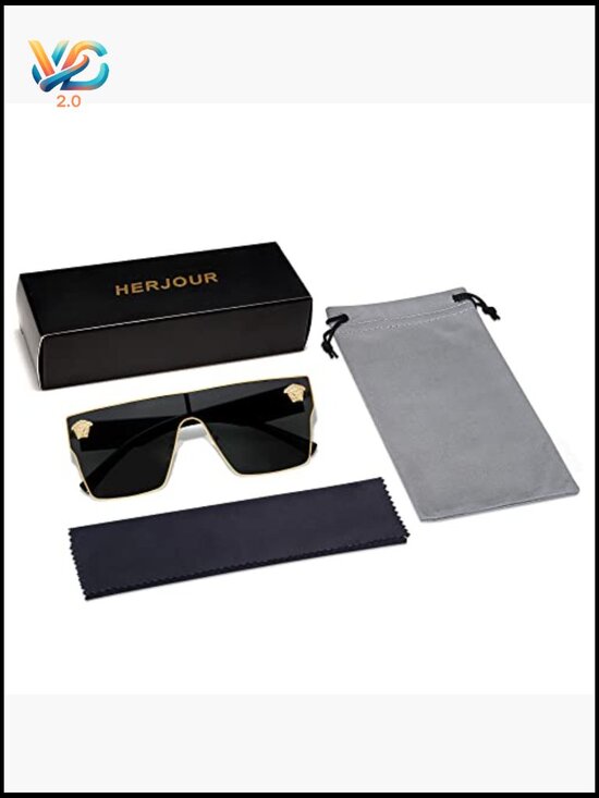 Oversized Square Sunglasses Vintage Trendy Classical UV Protection